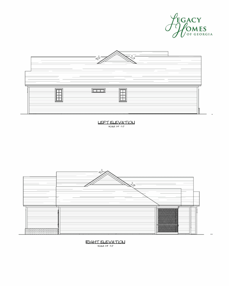 Left and Right Elevation Lilly Plan